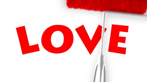 Texte d'amour - Peinture à rouleau (Boucle avec mat )