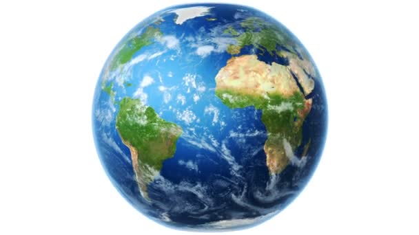 Carte du monde réaliste Wraps to Globe (blanc bg )