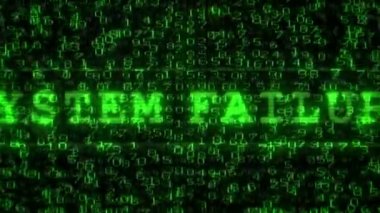 sistem hatası metin - dijital veri matris kod.