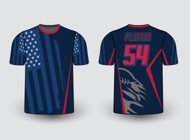 Spor kıyafetleri şablonu tüm sporlar için mükemmel. Gelişigüzel giyinen tasarımlar, gömlekler, moda kıyafetleri ve her türlü takım üniforması.