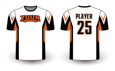 Tüm spor oyuncusu forma tasarımları zarif ve vahşi görünümlü. Spor kıyafetleri şablonu tüm sporlar için mükemmel. Gelişigüzel giyinen tasarımlar, gömlekler, moda giysileri ve her türlü spor malzemesi. 