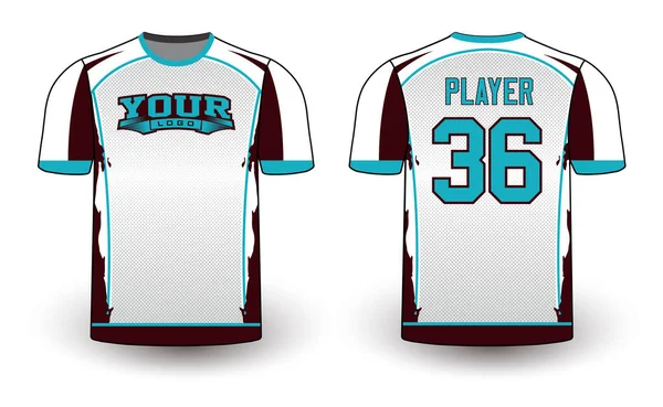 All Sports Player Jersey Design Elegant Edgy Wild Look Sports — Vettoriale Stock