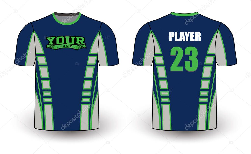 All sports player jersey design with an elegant edgy and wild look. Sports gear template mockup perfect fit for all sports. The designs that go on casual wear, shirts, fashions apparels, and all kinds of sports gear 