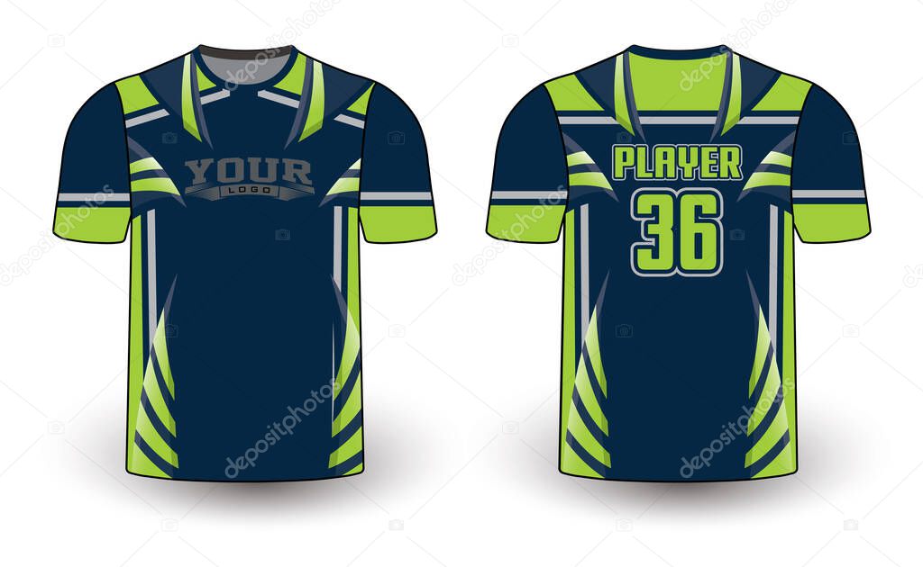 All sports player jersey design with an elegant edgy and wild look. Sports gear template mockup perfect fit for all sports. The designs that go on casual wear, shirts, fashions apparels, and all kinds of sports gear 