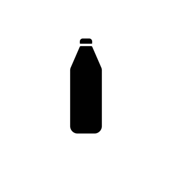 Plastic bottle icon. Black solid vector icon isolated on white background — Stock Vector