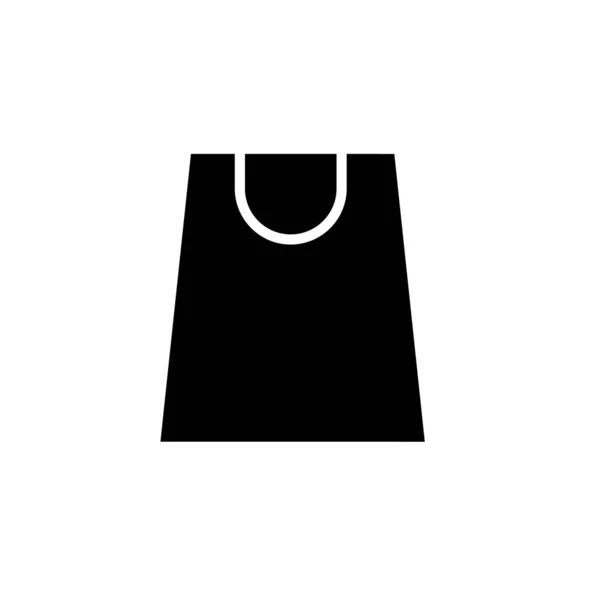 Shopping bag. Design element for a logo. Solid vector icon isolated on white background — Image vectorielle