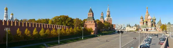 Blick Auf Den Kreml Von Der Moskauer Brücke Vor Dem — Stockfoto