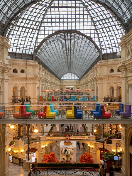 Moscow Russia October 2021 Gum Main Department Store Top Floor — Stock Photo, Image