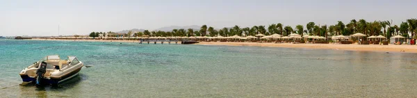 Hurghada Egypten September 2021 Panoramautsikt Från Motorbåten Och Kusten Det — Stockfoto