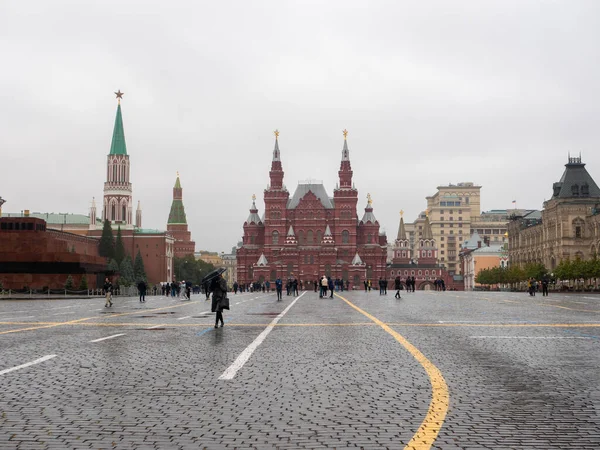 Moscou Russie Octobre 2021 Place Rouge Bâtiment Musée Historique Sur — Photo