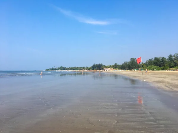 North Goa Inde Décembre 2018 Belle Vue Sur Plage Morjim — Photo