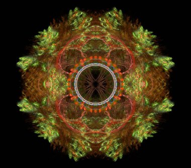 Çizimler saykodelik fraktal fraktal fraktal geometrik renkli süsleme 3D