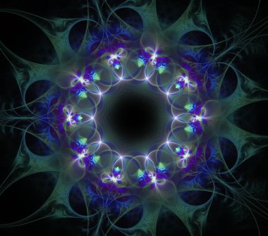 Çizimler saykodelik fraktal fraktal fraktal geometrik renkli süsleme 3D