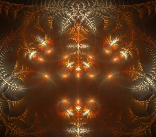 Illustraties Psychedelische Fractal Futuristische Geometrische Kleurrijke Ornament Render — Stockfoto