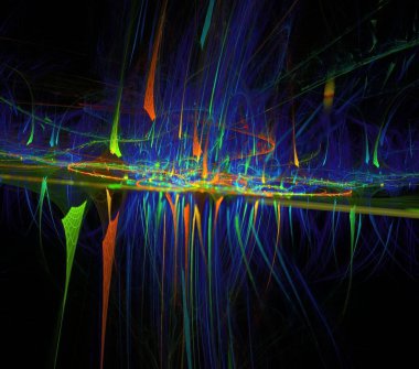 Çizimler saykodelik fraktal fraktal fraktal geometrik renkli süsleme 3D