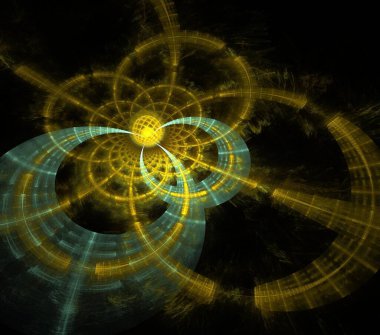 Çizimler saykodelik fraktal fraktal fraktal geometrik renkli süsleme 3D
