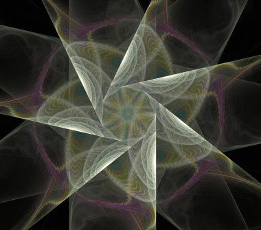 Çizimler saykodelik fraktal fraktal fraktal geometrik renkli süsleme 3D