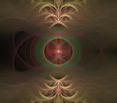 Çizimler saykodelik fraktal fraktal fraktal geometrik renkli süsleme 3D