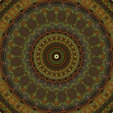 Kaleydoskop soyut sanat güzel fantezi fraktal grafik mandala 3D canlandırma