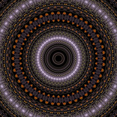 Kaleydoskop soyut sanat güzel fantezi fraktal grafik mandala 3D canlandırma