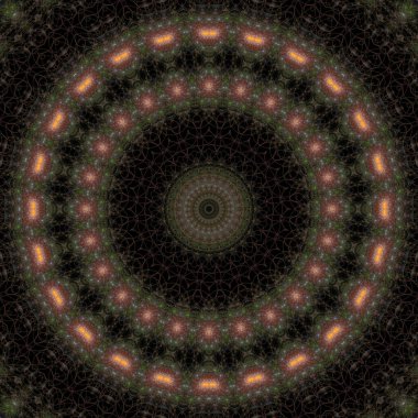 Kaleydoskop soyut sanat güzel fantezi fraktal grafik mandala 3D canlandırma