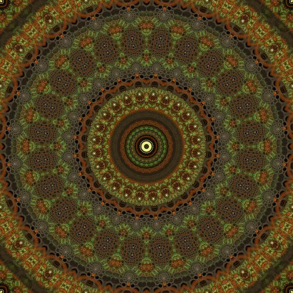Καλειδοσκόπιο Αφηρημένη Τέχνη Όμορφη Φαντασία Φράκταλ Γραφική Απεικόνιση Mandala Render — Φωτογραφία Αρχείου