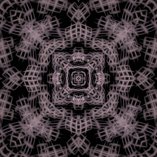Kaleidoskop Seni Abstrak Indah Fantasi Fraktal Gambar Ilustrasi Mandala Render — Stok Foto