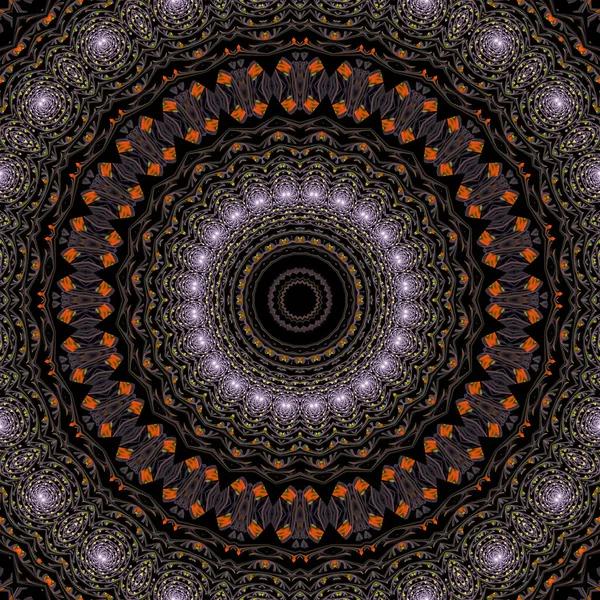 Kaleidoscoop Abstracte Kunst Mooie Fantasie Fractal Grafische Illustratie Mandala Render — Stockfoto