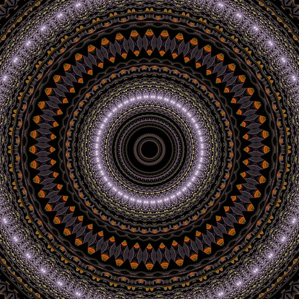 Kaleydoskop soyut sanat güzel fantezi fraktal grafik mandala 3D canlandırma