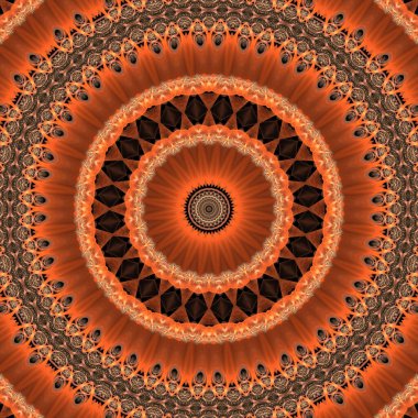 Kaleydoskop soyut sanat güzel fantezi fraktal grafik mandala 3D canlandırma