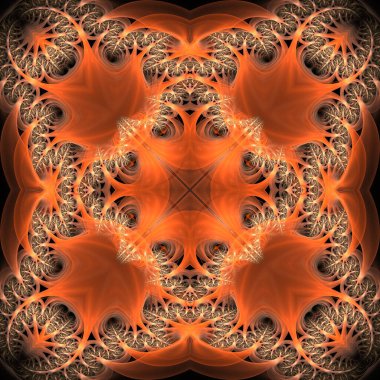 Kaleydoskop soyut sanat güzel fantezi fraktal grafik mandala 3D canlandırma