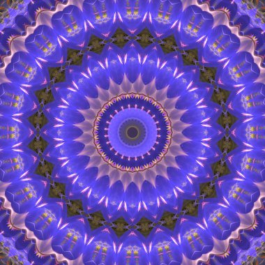 Kaleydoskop soyut sanat güzel fantezi fraktal grafik mandala 3D canlandırma