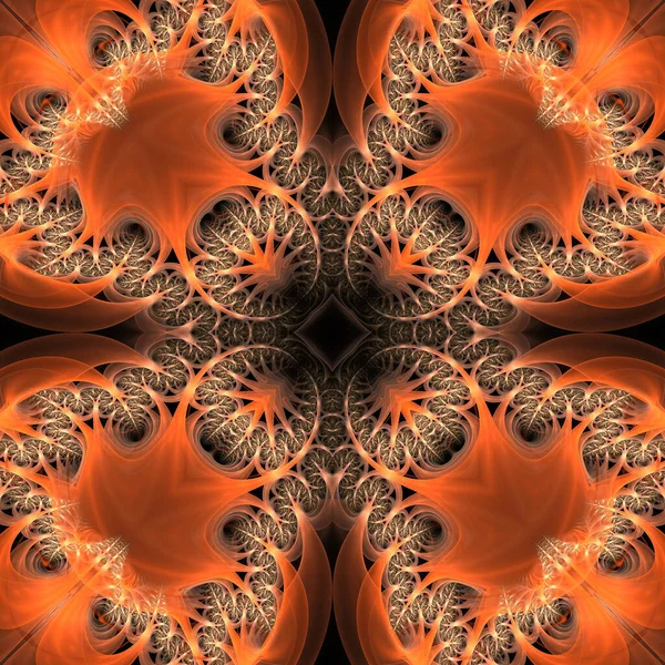 Kaleidoscoop Abstracte Kunst Mooie Fantasie Fractal Grafische Illustratie Mandala Render — Stockfoto