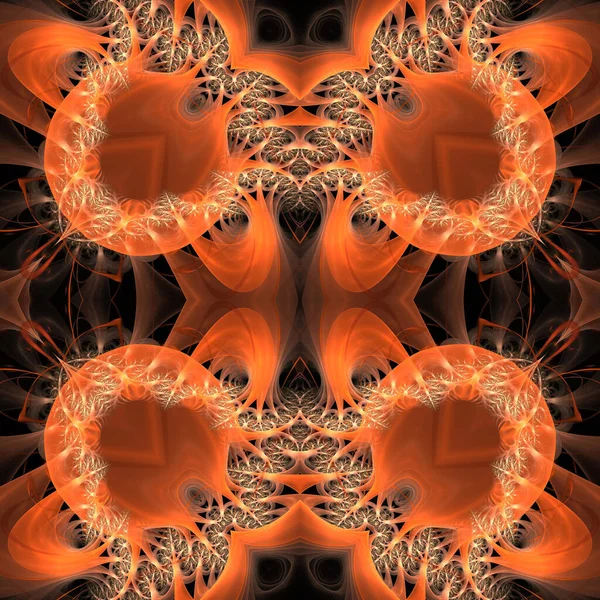 Kalejdoskop Abstrakt Konst Vacker Fantasi Fraktal Grafisk Illustration Mandala Render — Stockfoto