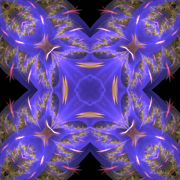 Kaleidoszkóp Elvont Művészet Gyönyörű Fantasy Fraktál Grafika Illusztráció Mandala Render — Stock Fotó