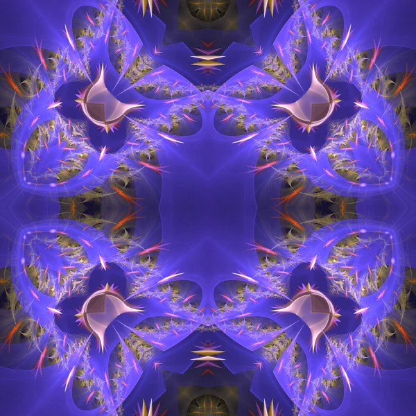 Kaleidoszkóp Elvont Művészet Gyönyörű Fantasy Fraktál Grafika Illusztráció Mandala Render — Stock Fotó