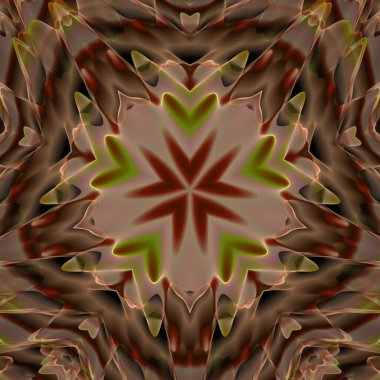 Kaleydoskop soyut sanat güzel fantezi fraktal grafik mandala 3D canlandırma