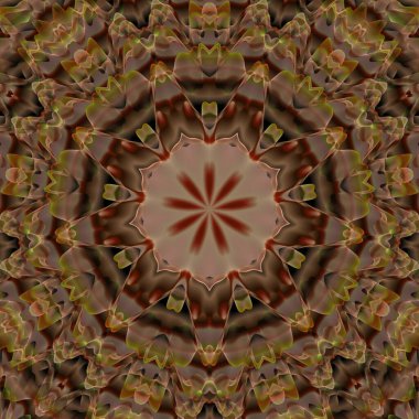 Kaleydoskop soyut sanat güzel fantezi fraktal grafik mandala 3D canlandırma