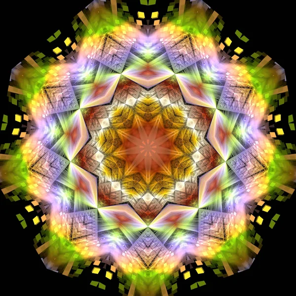 Kalejdoskop Abstrakcyjny Sztuka Piękne Fantasy Fraktalna Grafika Ilustracja Mandala Render — Zdjęcie stockowe