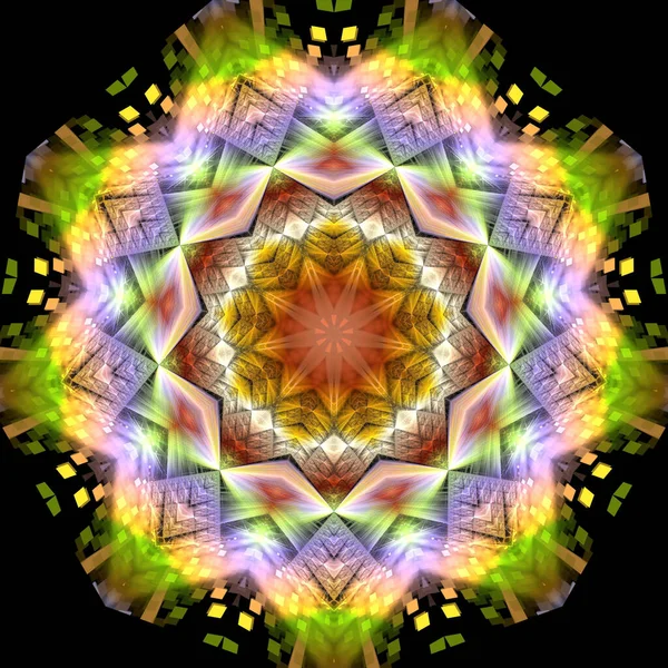Kaleydoskop soyut sanat güzel fantezi fraktal grafik mandala 3D canlandırma