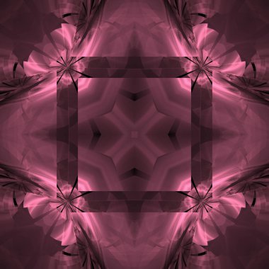 Kaleydoskop soyut sanat güzel fantezi fraktal grafik mandala 3D canlandırma