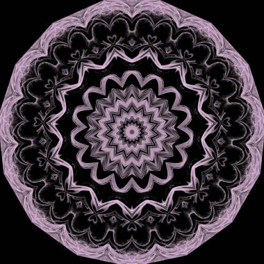 Kaleydoskop soyut sanat güzel fantezi fraktal grafik mandala 3D canlandırma