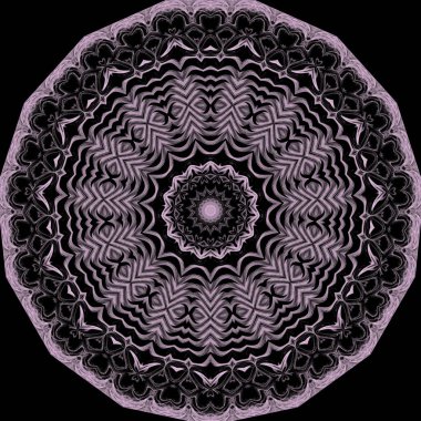 Kaleydoskop soyut sanat güzel fantezi fraktal grafik mandala 3D canlandırma