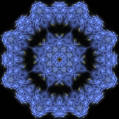 Kaleydoskop soyut sanat güzel fantezi fraktal grafik mandala 3D canlandırma