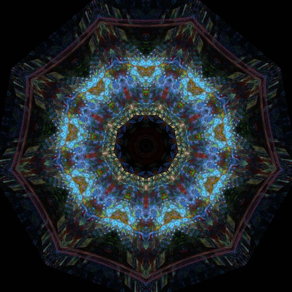 Kaleidoscope Arte Abstrata Bela Fantasia Fractal Ilustração Gráfica Mandala Render — Fotografia de Stock