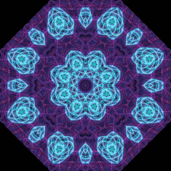 Kaleidoscoop Abstracte Kunst Mooie Fantasie Fractal Grafische Illustratie Mandala Render — Stockfoto