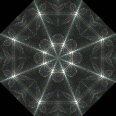 Kaleydoskop soyut sanat güzel fantezi fraktal grafik mandala 3D canlandırma