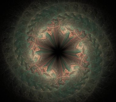 Çizimler saykodelik fraktal fraktal fraktal geometrik renkli süsleme 3D