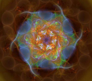 Çizimler saykodelik fraktal fraktal fraktal geometrik renkli süsleme 3D