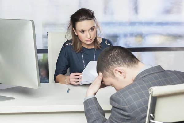 Anställningsintervju gått fel — Stockfoto